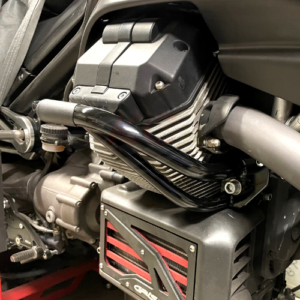 paramotore nero in acciaio tubolare per Moto Guzzi Griso 1100 con istruzioni e viteria inclusa