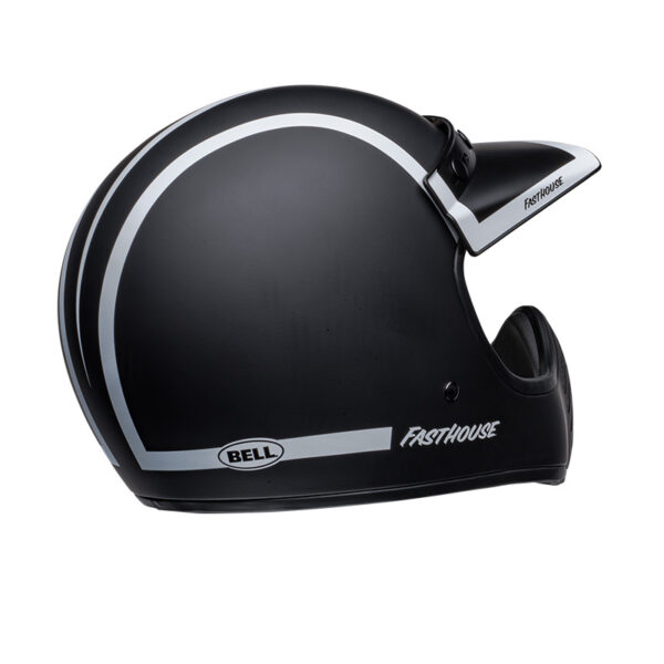 Casco Bell Moto-3 2023 Fasthouse Old Road Bianco/Nero Opaco/Lucido ECE 06