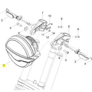 Faro anteriore moto guzzi per i modelli v7 850 con faro con aquila integrata ricambio originale moto guzzi in confezione originale oem spare parts headlight